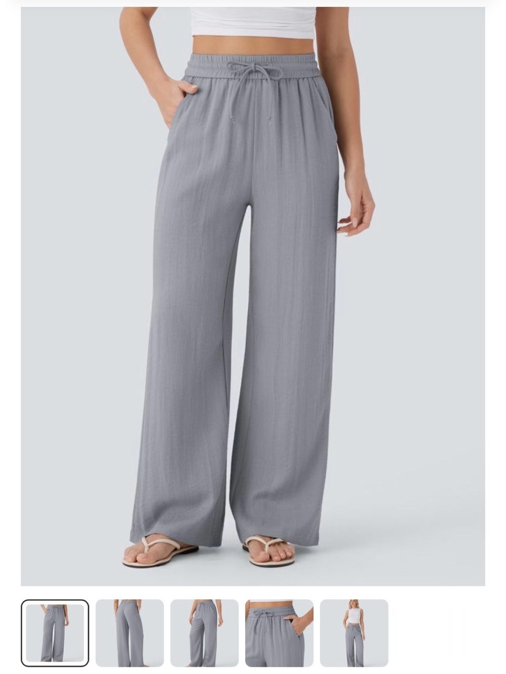 Halara Wide Leg Linen Pants